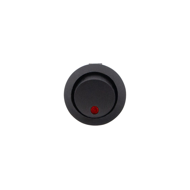 Red LED Round Rocker 10 Amp 12V On/Off 1/2" Dia. 1 Pc.