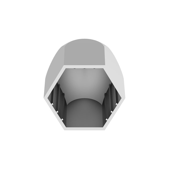 11/16" x 1-5/16" Chrome Plastic Bullet Nut Cover - Push-On