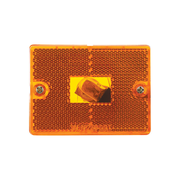 Rectangular Light (Clearance/Marker) With Reflex Lens - Amber Lens