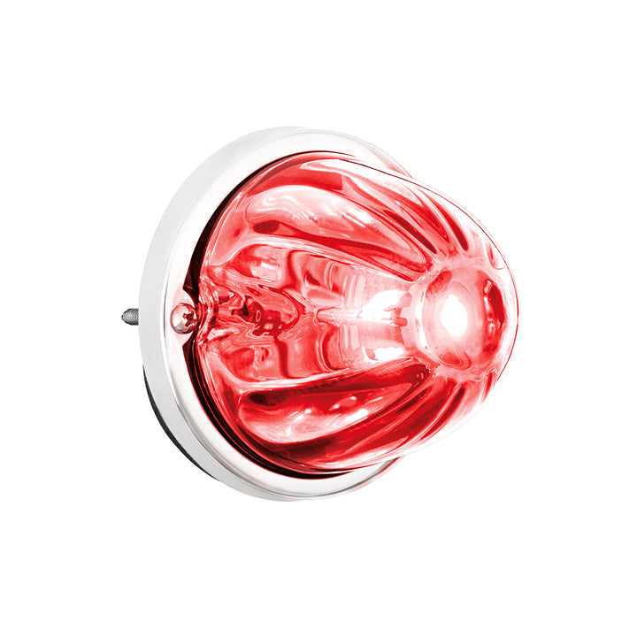 UltraBurst Glass Watermelon Flush Mount Kit With 18 LED Bulb - Red LED/Clear Lens