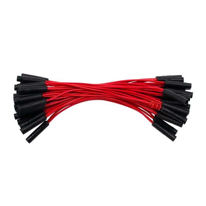 0.180" Bullet Receptacle Red Wire Harness With 50 Plugs - 6" Lead (Bulk)