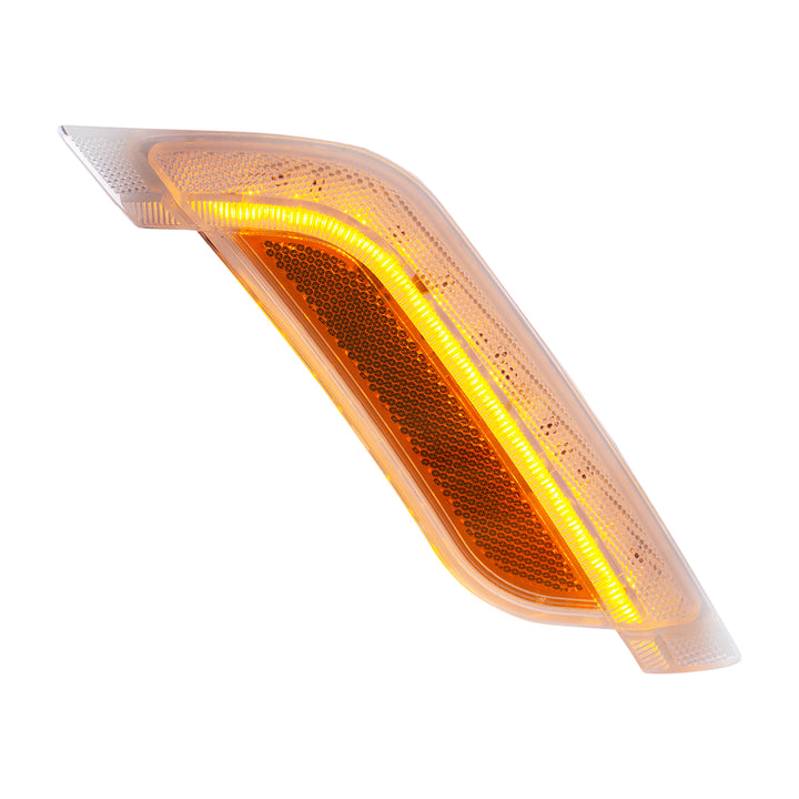 12 Amber LED Fender Turn Signal Light For Peterbilt 579 (2012-2021) &amp; 587 (2012-2018) - Passenger, Clear Lens