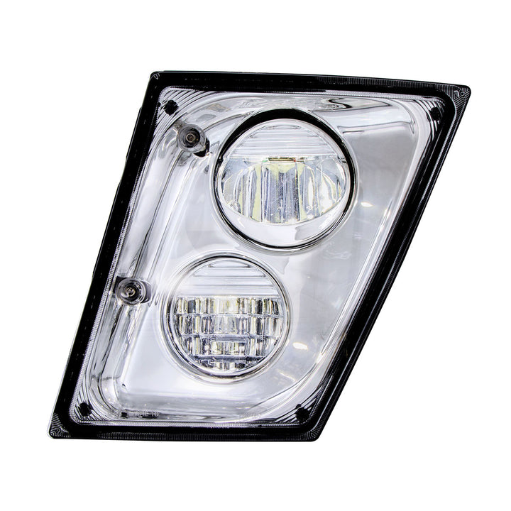 2 High Power LED Chrome Driving Light &amp; Fog Light For 2003-2017 Volvo VNL - Driver/Left