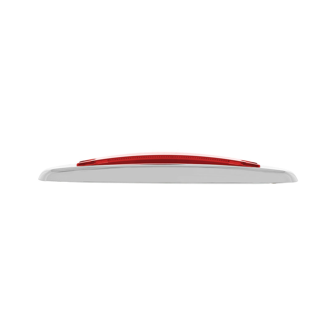 16 LED Rectangular GloLight With Bezel (Clearance/Marker) - Red LED/Red Lens (Bulk)