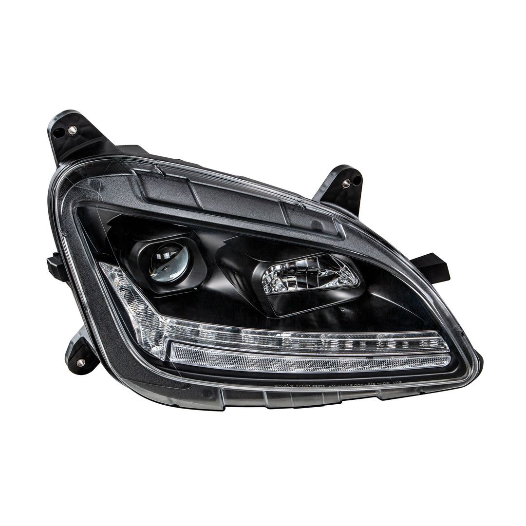 "Blackout" Projection Headlight With LED Sequential Turn &amp; DRL For 2012-2021 Peterbilt 579 - Passenger