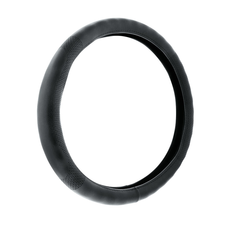 18" Leatherette Steering Wheel Cover - Black