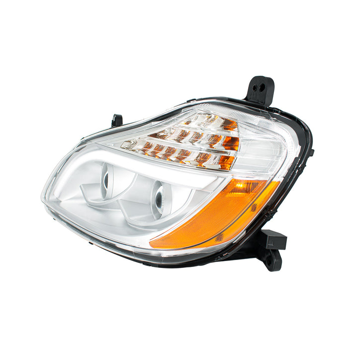 Chrome 8 LED Projection Headlight For 2013-2021 Kenworth T680 - Driver