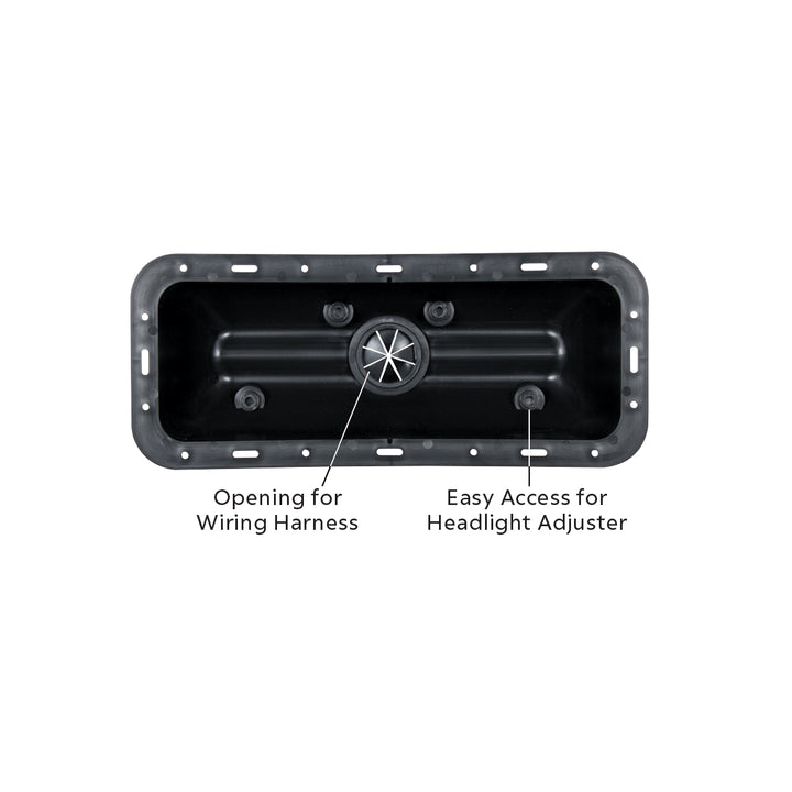 High Power LED "Blackout" Projection Headlight With LED Turn Signal &amp; Position Light Bar - Driver
