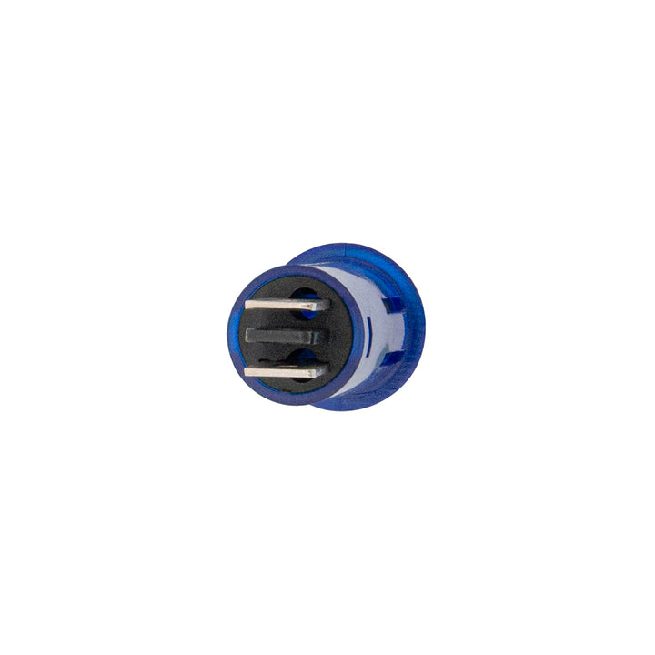 Blue Warning Light 16 Amp 12V w/2 Lucar Terminals, 1 Pc.