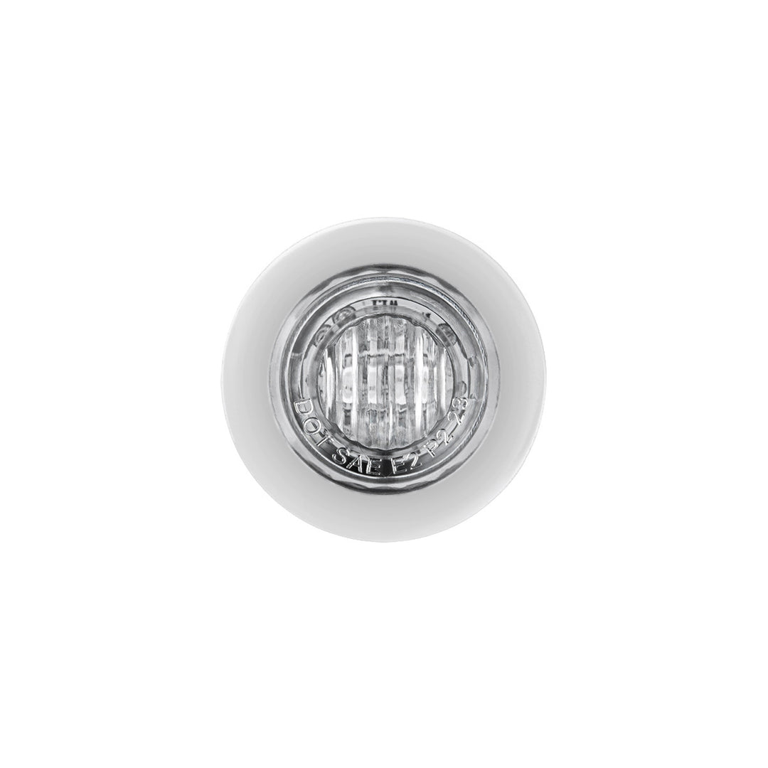 2 LED 3/4" Mini Dual Function Double Fury Light (Clearance/Marker) - Amber &amp; Blue LED/Clear Lens