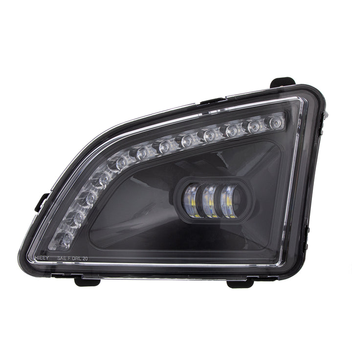 18 LED Black Projector Fog Light With Position Light For 2018-2024 Volvo VNL - Driver/Left