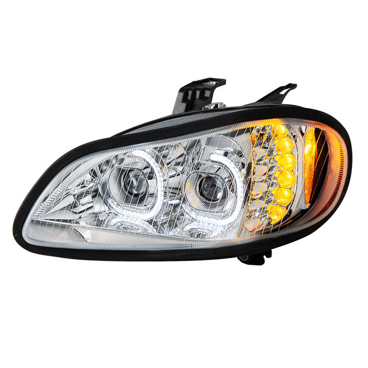 Chrome LED Projection Headlight Assembly For 2003-2024 Freightliner M2 - Driver