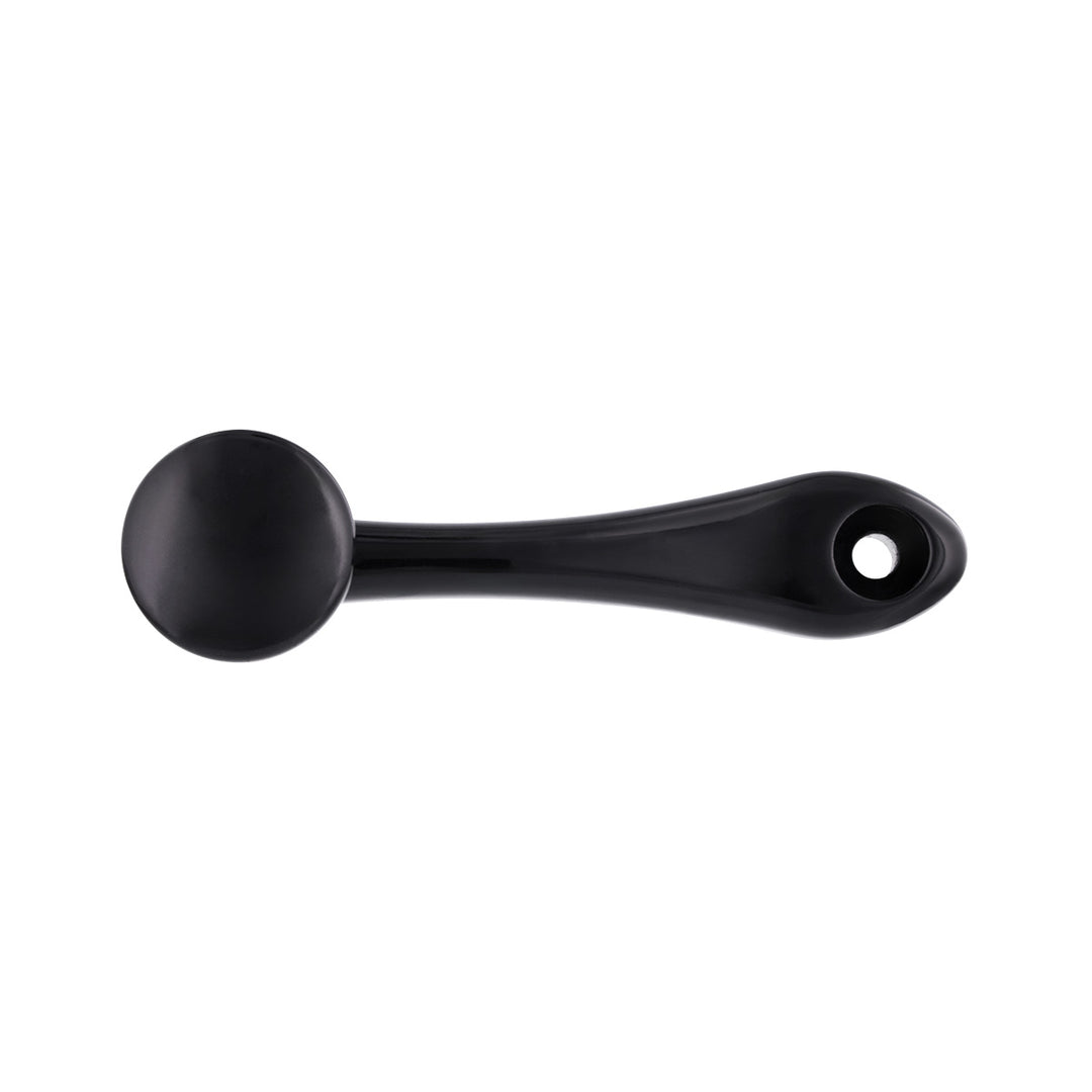 Black Die-Cast Window Crank With 16 - Spline 7/16” OD Adapter - Plain