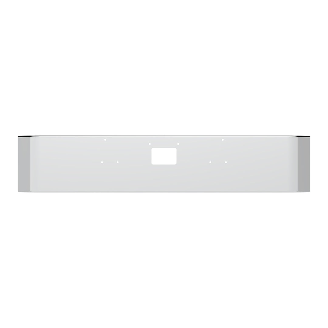 Stainless Steel Clad Aluminum Bumper For 1987-2007 Peterbilt 379 - Curved Ends