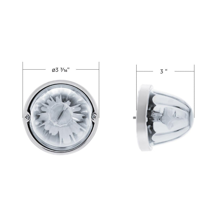 UltraBurst Glass Watermelon Light Flush Mount Kit - White LED/Clear Lens