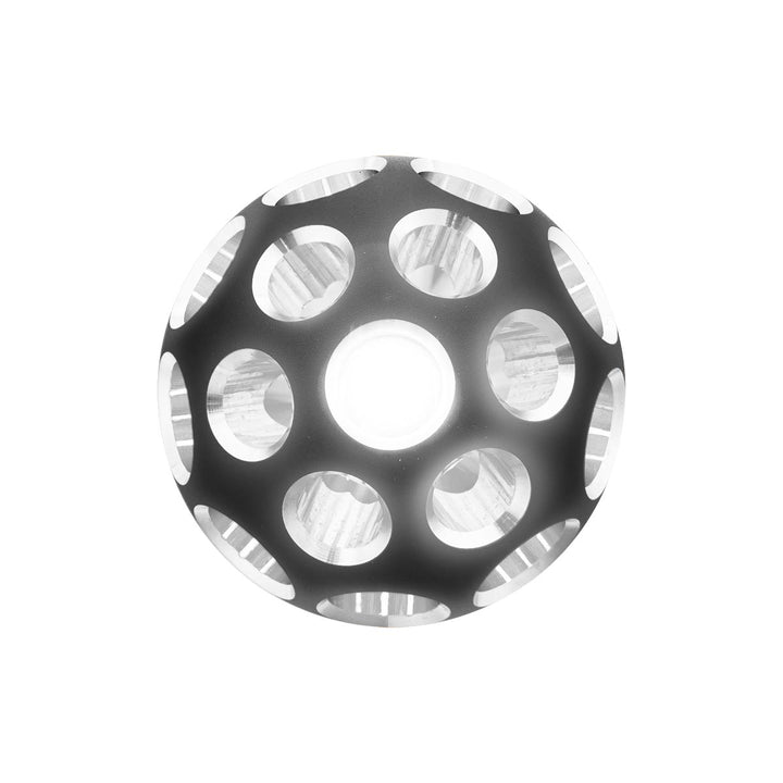 Thread-On Matte Black Phoenix Style Ball Gearshift Knob With LED 9/10 Speed Adapter - White LED