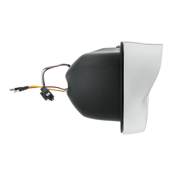 High Power Chrome LED Headlight With Turn Signal And Position Light - Driver