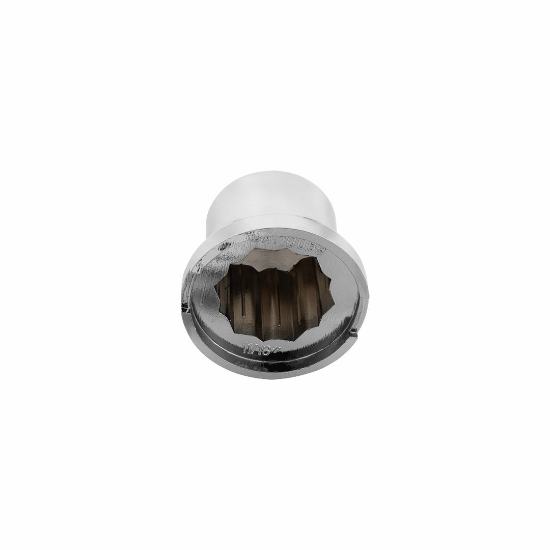 11/16" x 1-1/4" Chrome Plastic Pointed Nut Cover - Push-On