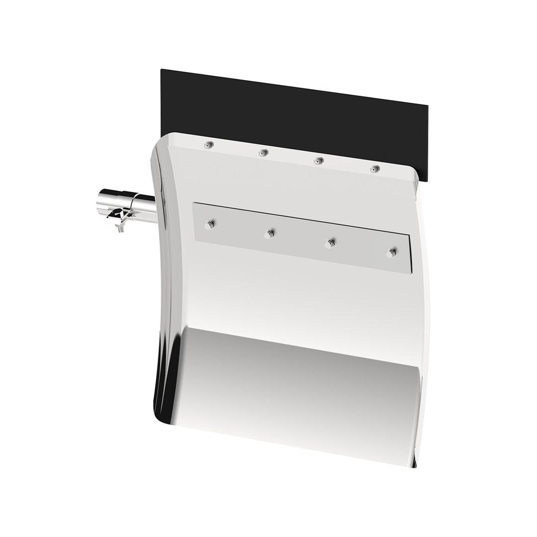 24" x 24" 430 Stainless Quarter Fender With Tube Bracket Set (Pair)