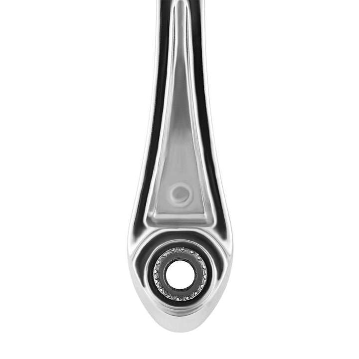 Chrome Die-Cast Window Crank With 16 - Spline 7/16” OD Adapter - Green Crystal