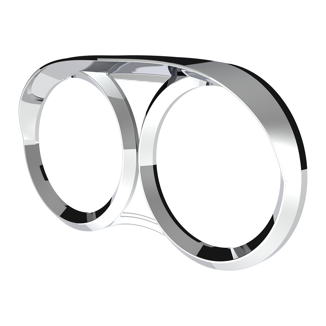 Dual Gauge Cluster Bezel With Visor For 2006+ Peterbilt