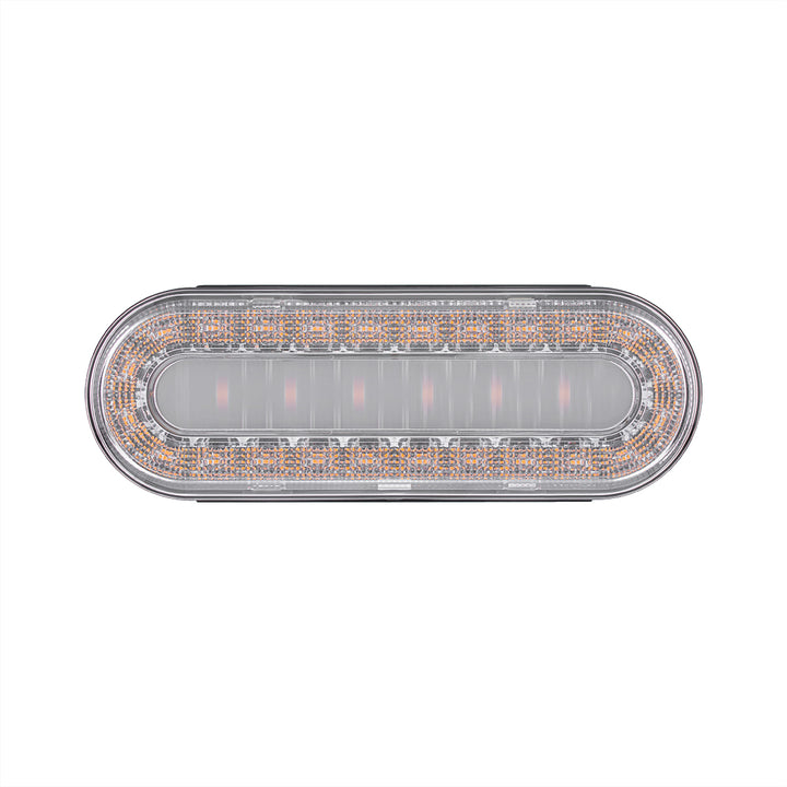30 LED 6" Oval Lumos Light I - Series (Turn Signal) - Amber LED/Clear Lens