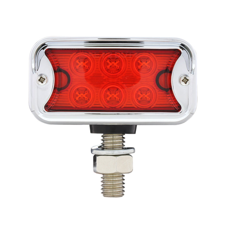 12 LED Dual Function Double Face Light W/Visor - T - Mount - Amber &amp; Red LED/Amber &amp; Red Lens