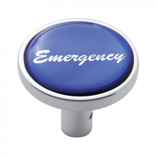 "Emergency" Long Air Valve Knob - Blue Glossy Sticker