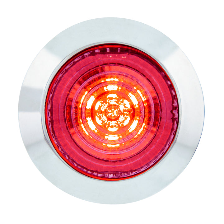 6 LED 1-1/4" Dual Function Light (Clearance/Marker) - Red LED/Clear Lens
