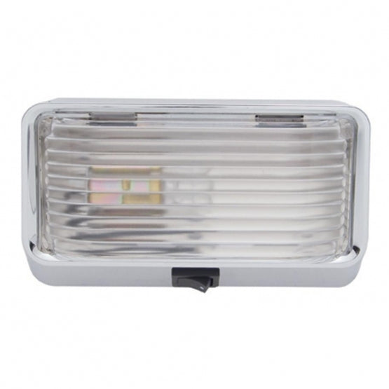Interior Dome Light With Bulb &amp; On - Off Switch - Clear Lens