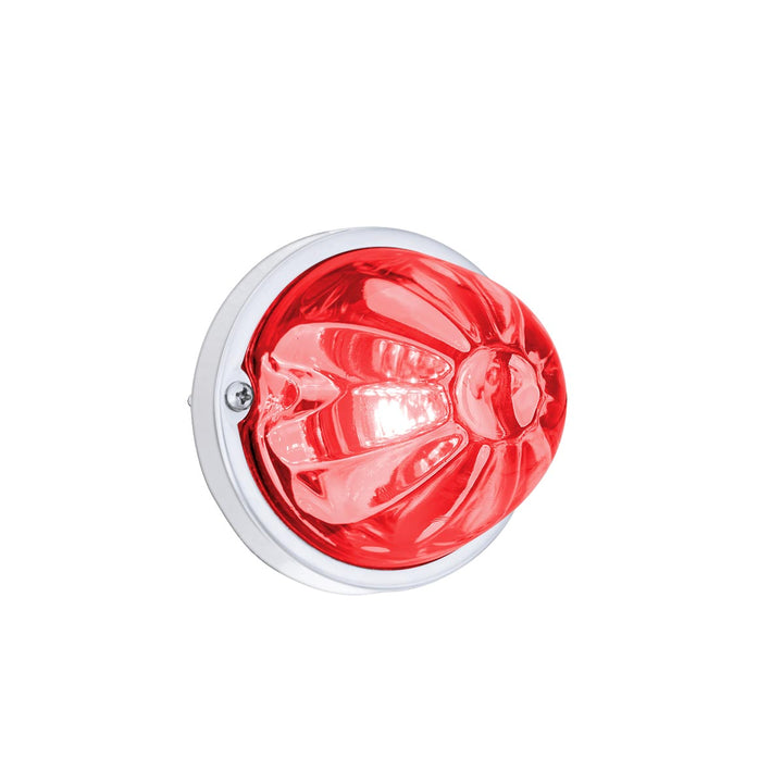 Glass Watermelon Light Kit With LED Light - Red LED/Clear Lens