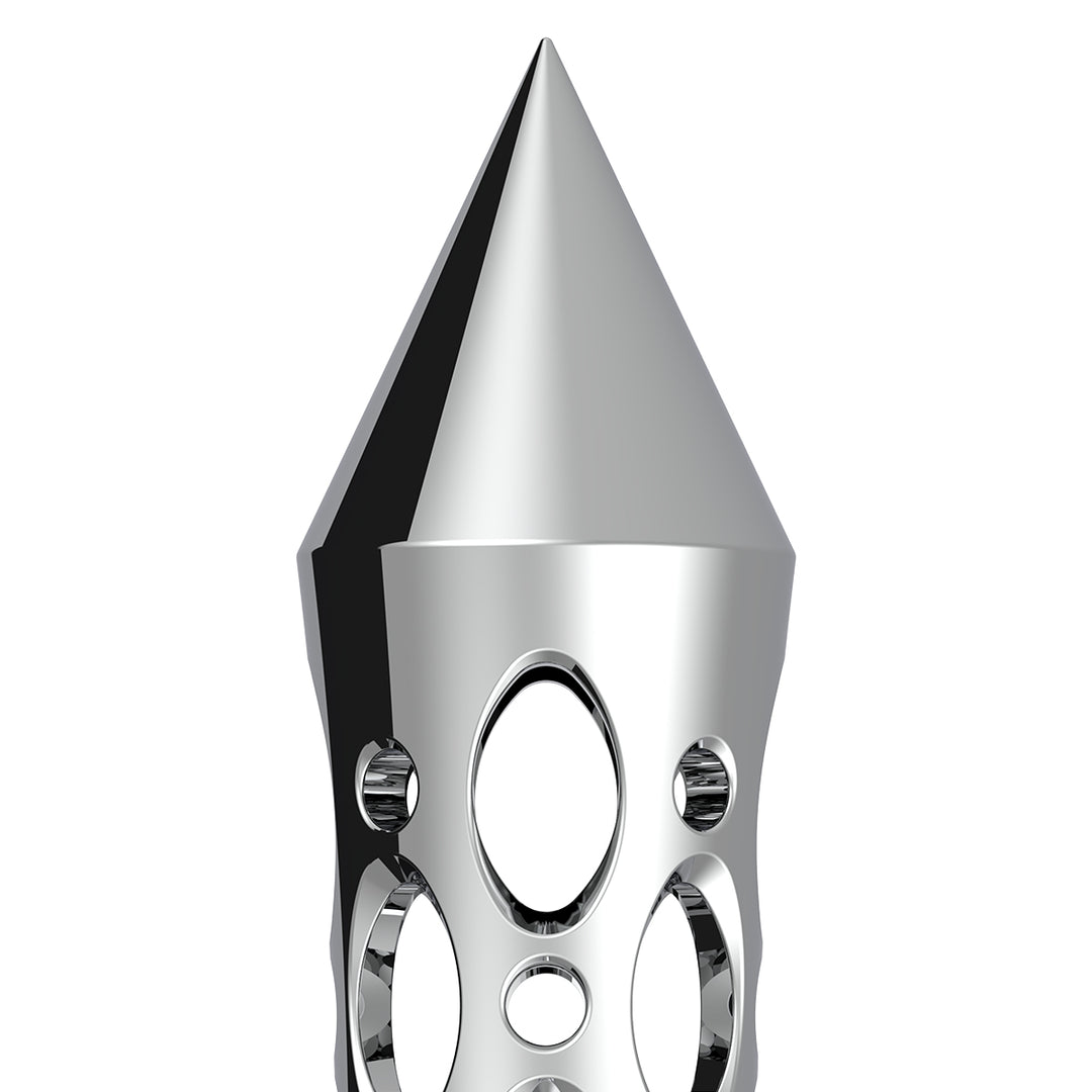 Daytona Style Spike Grip Handle With Beer Tap Adapter - Chrome
