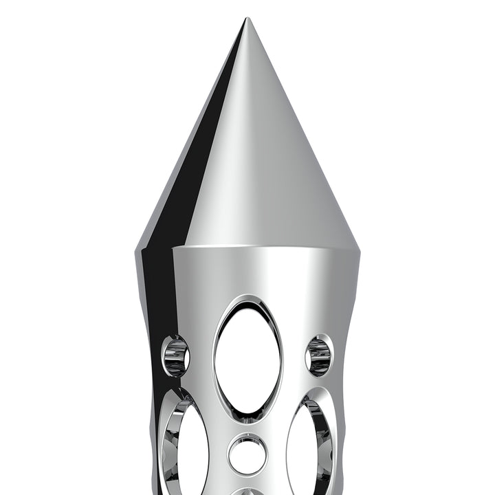 Daytona Style Spike Grip Handle With Beer Tap Adapter - Chrome