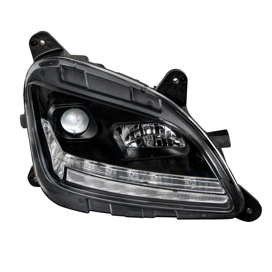 "Blackout" Projection Headlight With LED Sequential Turn &amp; DRL For 2012-2021 Peterbilt 579 - Passenger