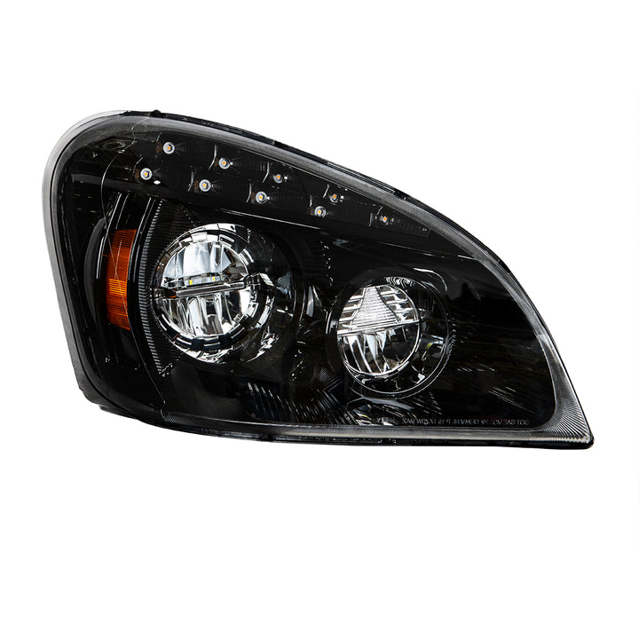 Black LED Headlight For 2008-2017 Freightliner Cascadia - Passenger