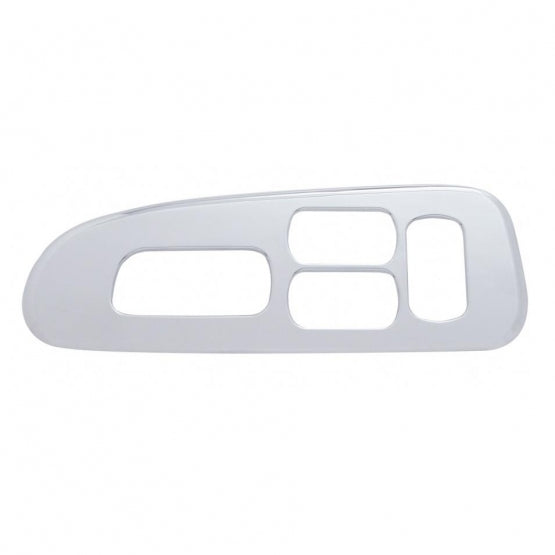 Chrome Plastic Window Switch Trim For 2008-2022 Peterbilt 389/388 - Driver (4 Openings)