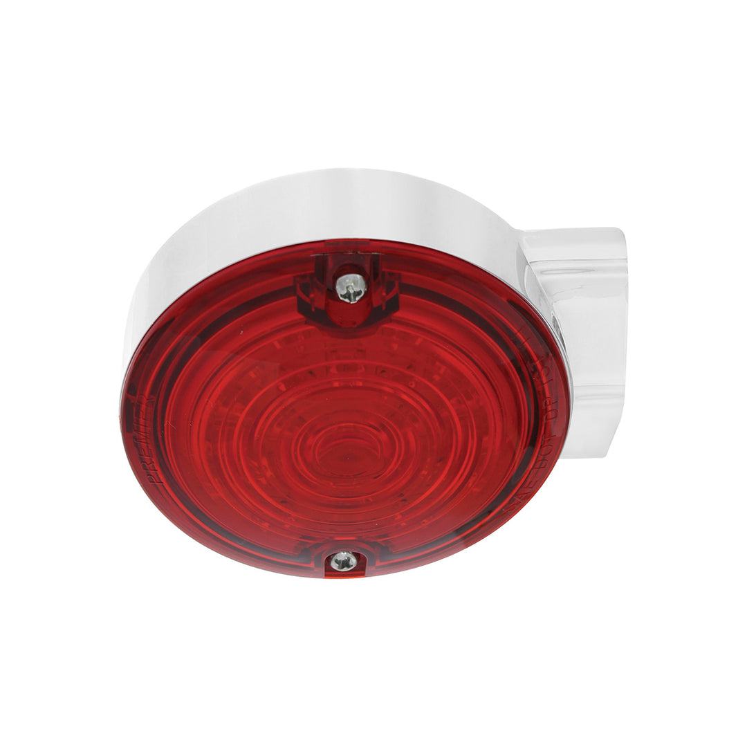 21 LED 3-1/4" Signal Light For Harley Motorcycle With Housing - Red LED/Red Lens