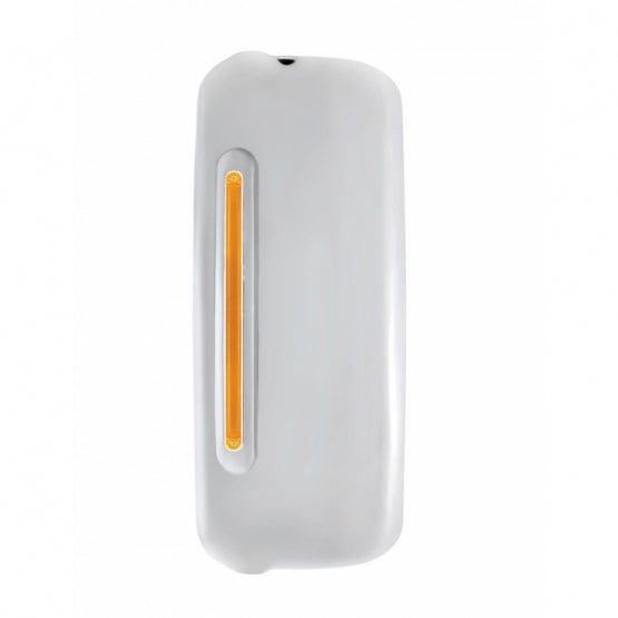 Mirror Cover With 24 Amber LED 12" GloLight For 2005+ Freightliner Century/Columbia - Driver - Amber Lens