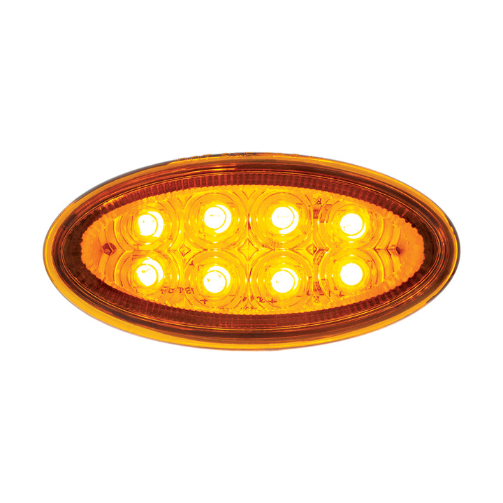 8 LED Fender Parking &amp; Turn Signal Light For Peterbilt 386 (2006-2014) &amp; 387 (2006-2010) - Amber LED/Amber Lens