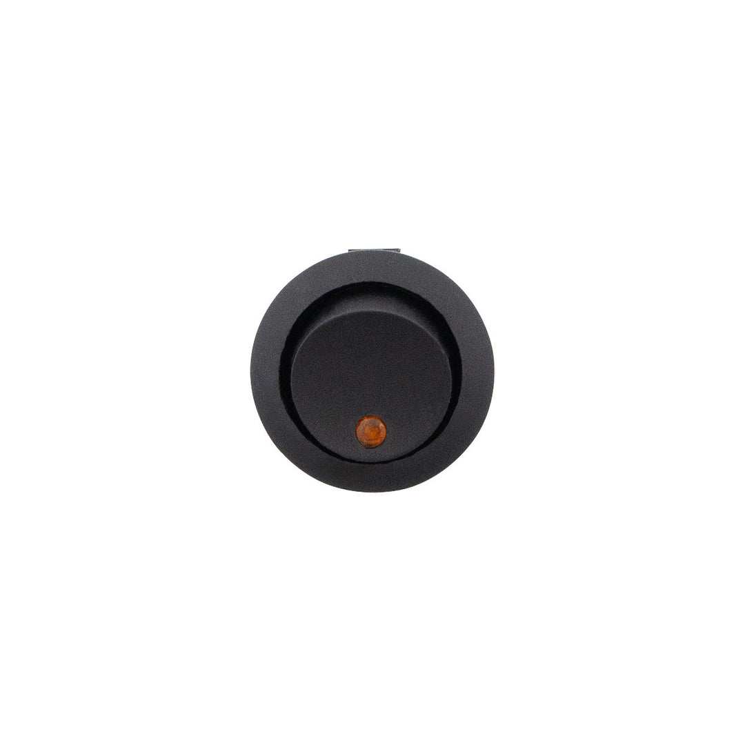 Amber LED Round Rocker 10 Amp 12V On/Off 1/2" Dia. 1 Pc.