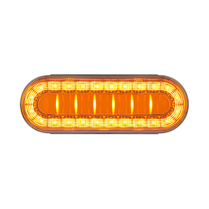 30 LED 6" Oval Lumos Light I - Series (Turn Signal) - Amber LED/Amber Lens