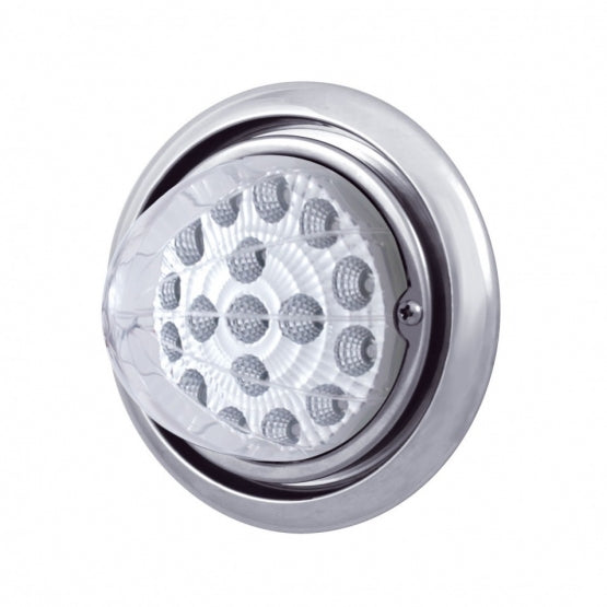 Front Bumper Light With 17 Amber LED Reflector Light For Freightliner Columbia - Clear Lens
