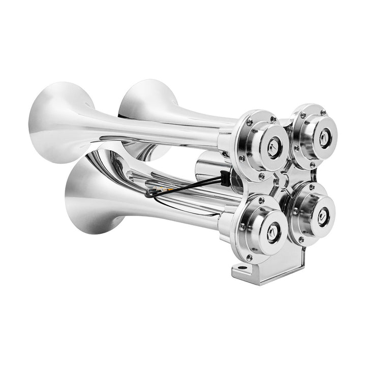 4 Trumpet Mini Train Horn - Chrome