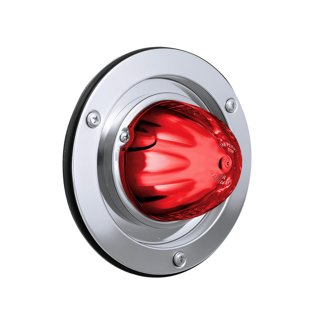 9 LED Dual Function GloLight Watermelon Sleeper Bunk Kit With 304 Stainless Steel Bezel - Red LED/Red Lens