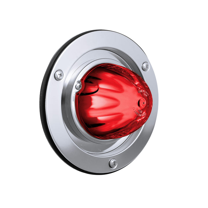 9 LED Dual Function GloLight Watermelon Sleeper Bunk Kit With 304 Stainless Steel Bezel - Red LED/Red Lens
