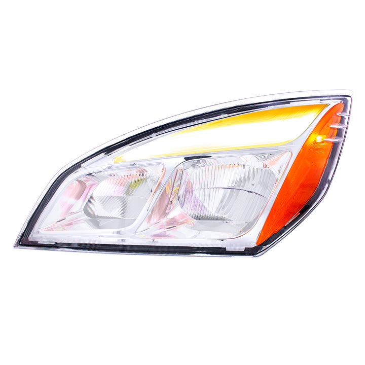Chrome LED Headlight For 2018-2024 Freightliner Cascadia - Driver