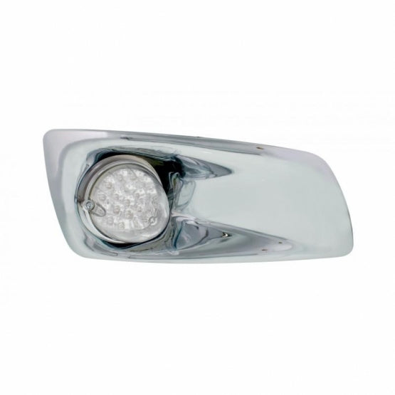 Fog Light Cover With 19 LED Reflector Light For 2007-2017 KW T660 (Passenger) - Amber LED/ Clear Lens