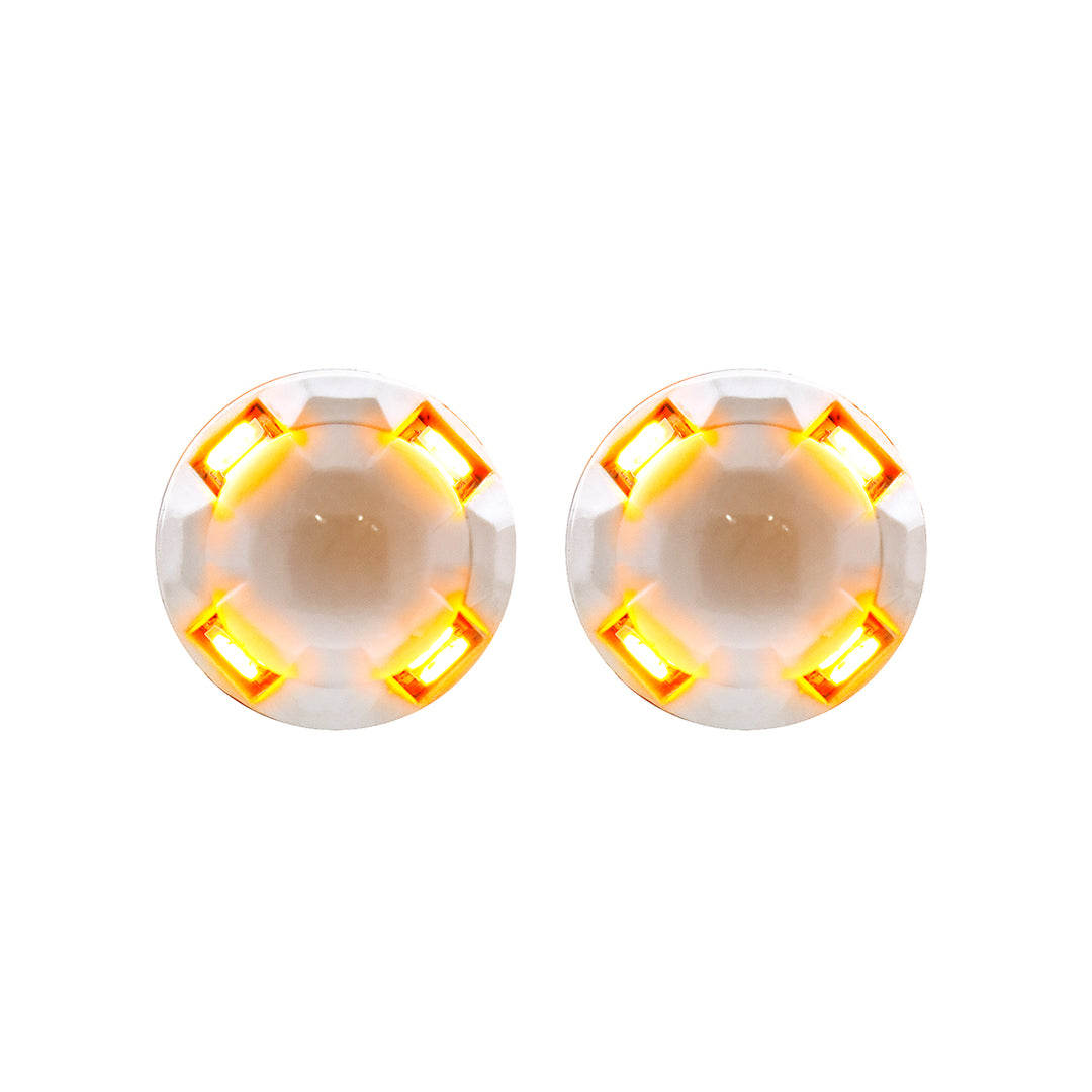 High Power 8 LED 1156 Type Bulb - Amber (Card of 2)