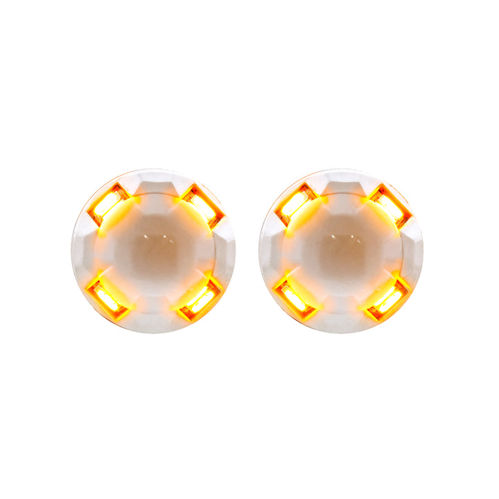 High Power 8 LED 1156 Type Bulb - Amber (Card of 2)