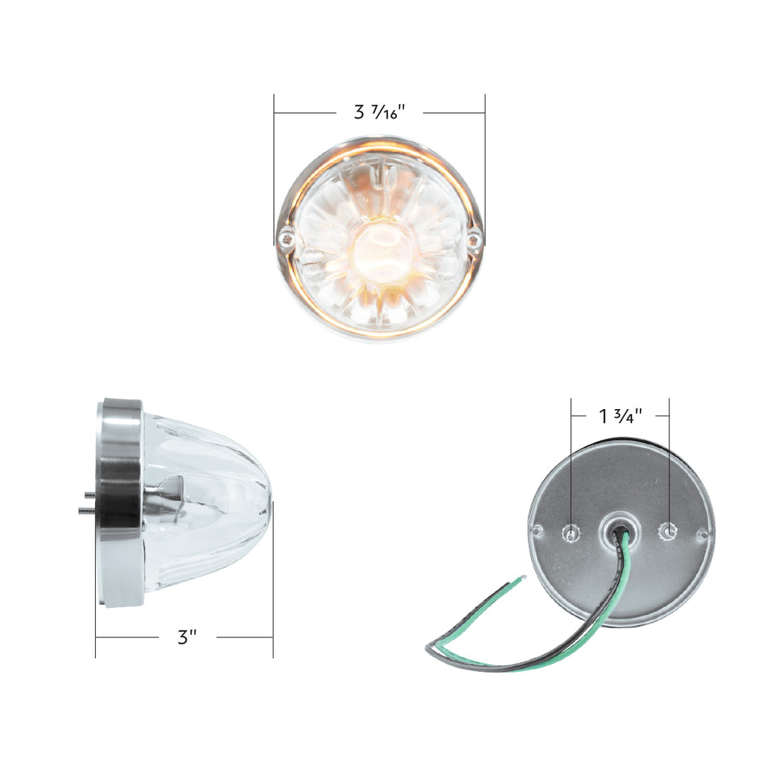 Glass Watermelon Flush Mount Kit - Clear